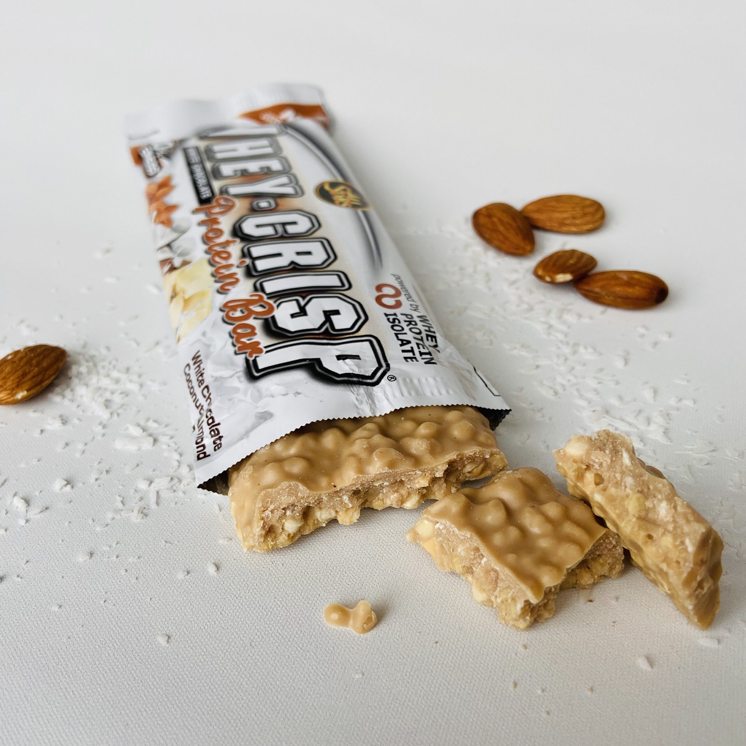 Suussulav valge šokolaadi, kookose ja mandli proteiinibatoon - All Stars Whey Crisp