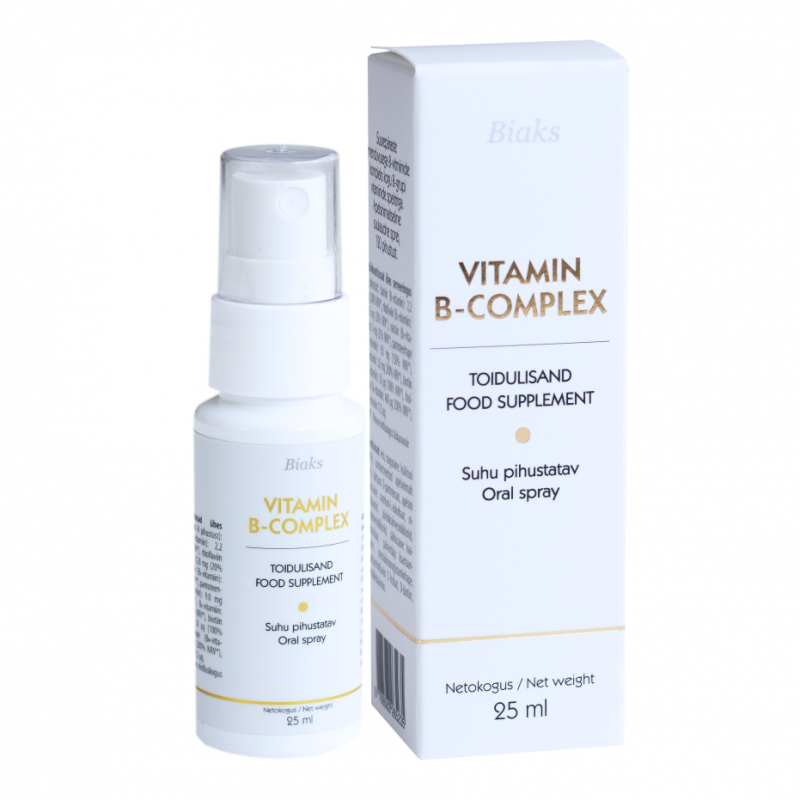 Pihustatav suurepäraste imenduvusega B-vitmiinide kompleks - Vitamin B-complex