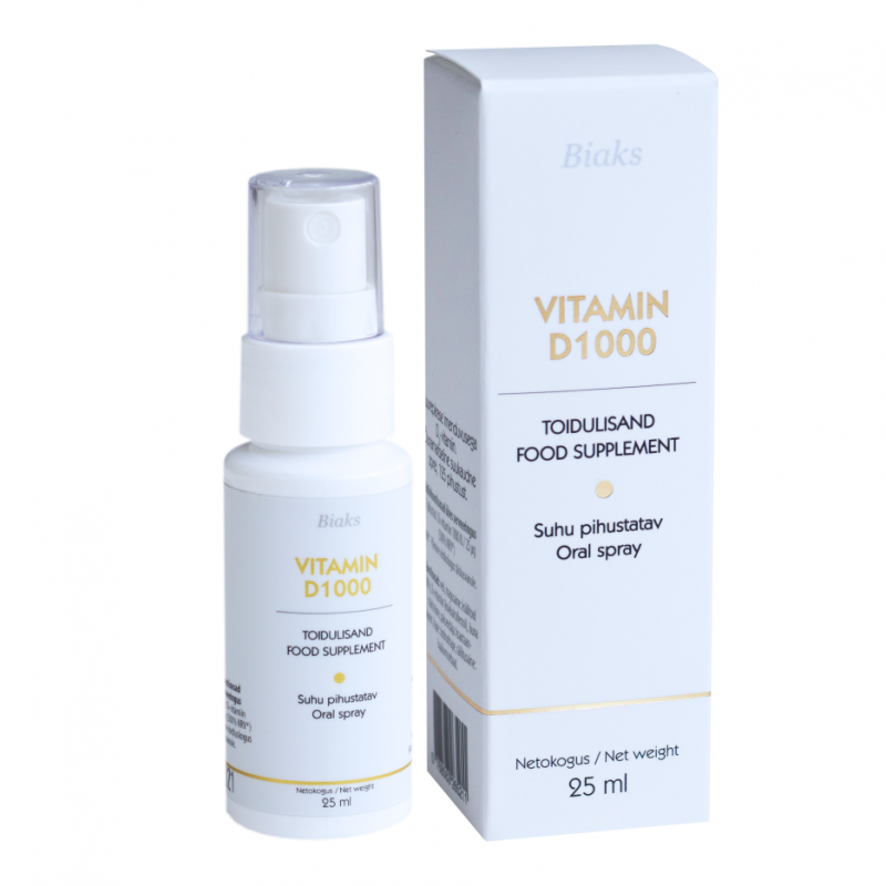 Pihustatav D3-vitamiin - Biaks Vitamin D1000